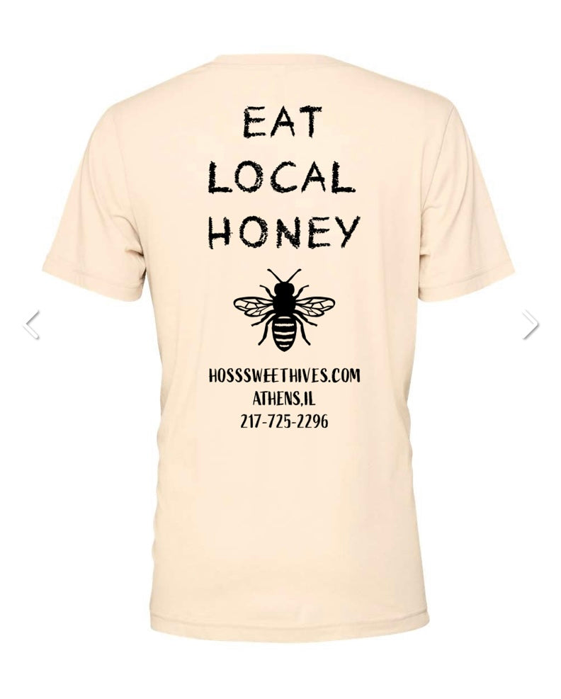 Tan "Eat Local Honey" Shirt